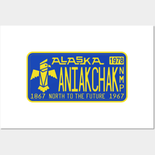 Aniakchak National Monument and Preserve license plate Posters and Art